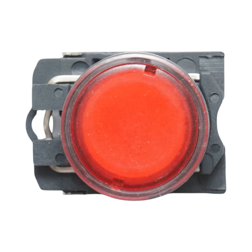 Pulsante con ritorno e segnalazione LED rosso 1NO+1NC, 220V/10A, TB5 Breckner Germany