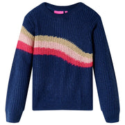 Maglione per Bambini Lavorato a Maglia Blu Marino 104cod mxl 108406