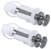 Due set di viti e fissaggi per sedile di toilette, viti per sedile di toilette con espansione, viti nylon per toilette, fissaggi per scomparti di toilette