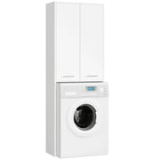 Colonna da bagno AKORD FIN per incasso di una lavatrice Bianca 64 cm 2 ante 64x30x180 cm