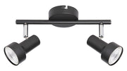 Faretto parete/soffitto nero GU10 2 luci Rabalux Konrad 5323