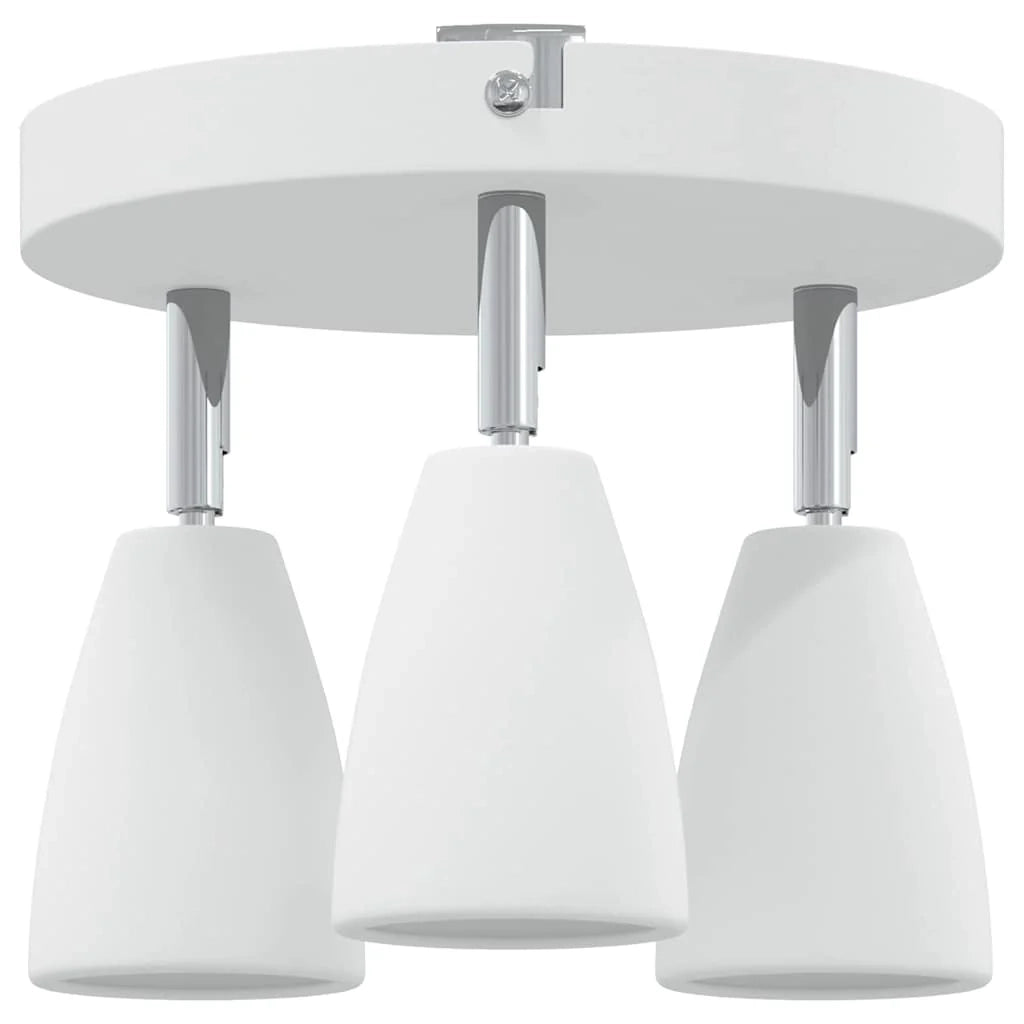 Faretto da soffitto moderno orientabile con illuminazione concentrata 19 x 19 x 14,5 cm metallo bianco 02_0058320