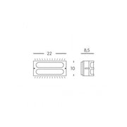Applique Esterno Moderna Squba Alluminio E Materie Plastiche Grigio 1 Luce E27