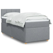 Giroletto a Molle con Materasso Grigio Chiaro100x200 cm Tessuto 3288891