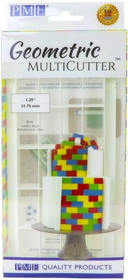 MultiCutter Geometrisco per mattoni, grande forma a biscotto, parete di mattoni, grande formato, ABS, bianco