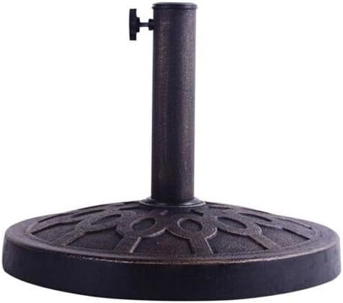 Base Ombrellone da Giardino, Base per Ombrellone da Esterno, Piedistallo Ombrellone da Giardino, φ44,5 x 33 cm, Adatto per Palo Ombrellone φ38mm o φ48mm (Bronzo (modello2))