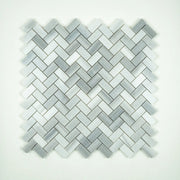 Mosaico in Marmo Bianco Marmara Lucido - Chevron 3,2X1,5X1CM