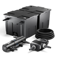Set per laghetti fino a 60000l Filtro Chiarificatore UVC 36W Pompa 80W Tubo 25m