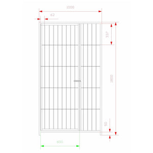 Box per cani da esterno coperto con zincatura a caldo da 300x300xh180 cm