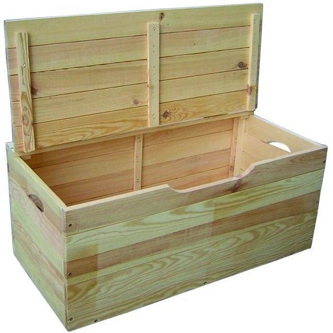 Blinky Cassapanca Legno Ibisco Con Coperchio 75X35X33 Cm