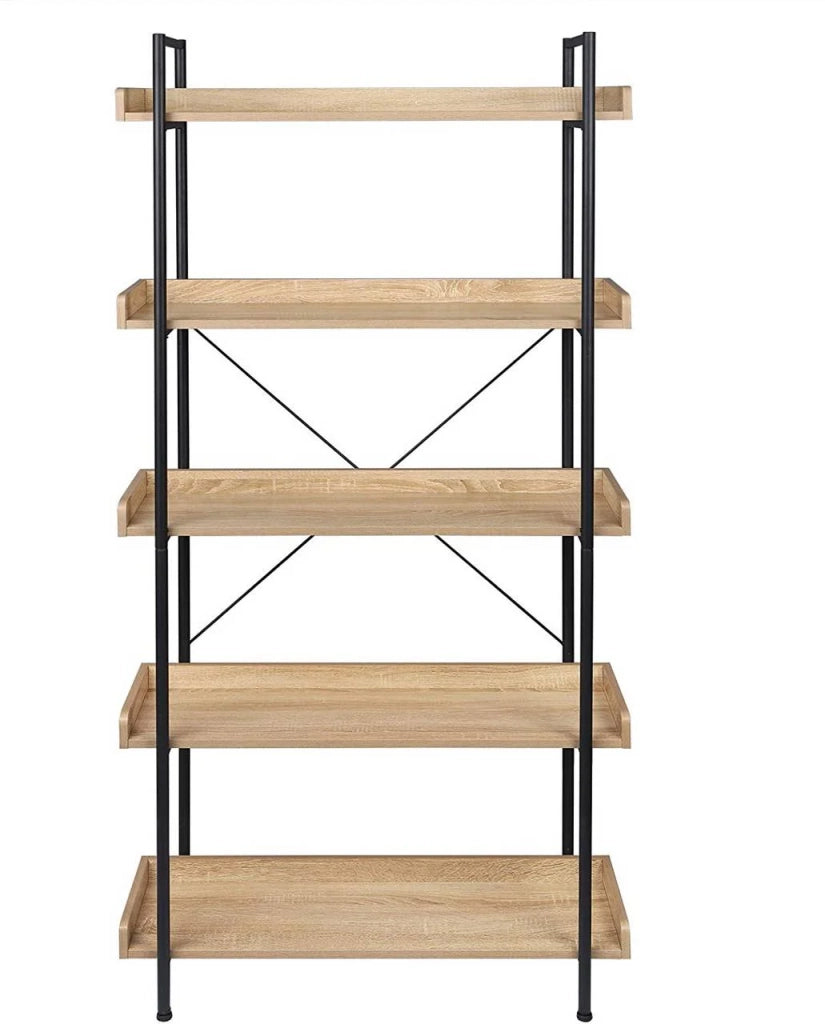 Scaffale indipendente con 5 ripiani 91 × 25,5 × 173 cm rovere chiaro 19_0000144