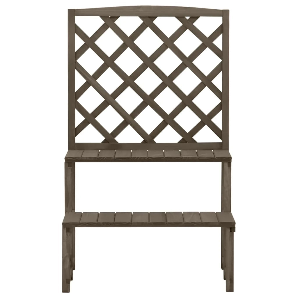 Supporto per piante e traliccio 70 x 42 x 115 cm in legno di abete grigio 02_0045025