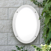 Fumagalli Maddi Plafoniera Bianca ovale E27 con cover ad anello