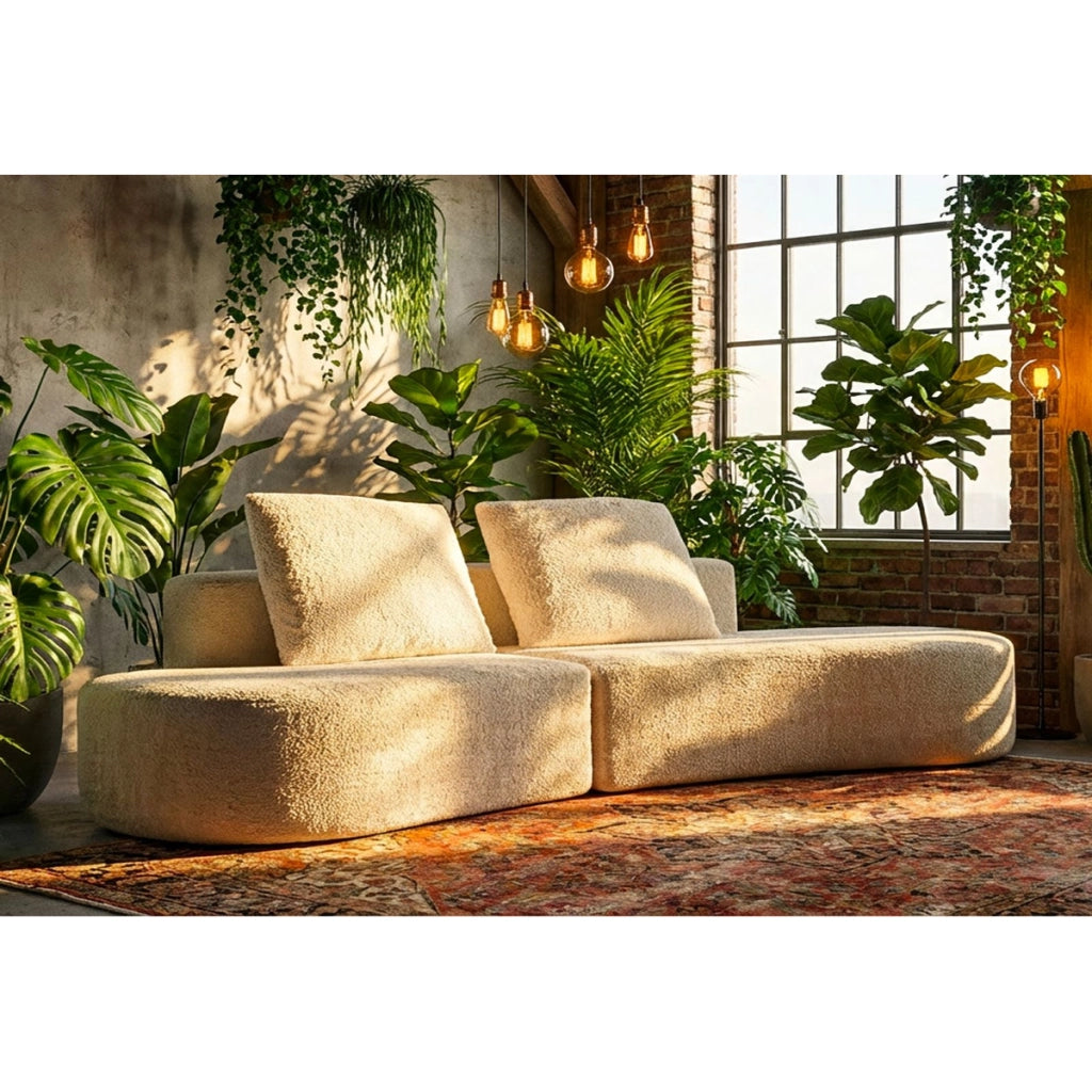 Divano Letto VKH1116, Bianco, Spugna, 238x92x78 cm
