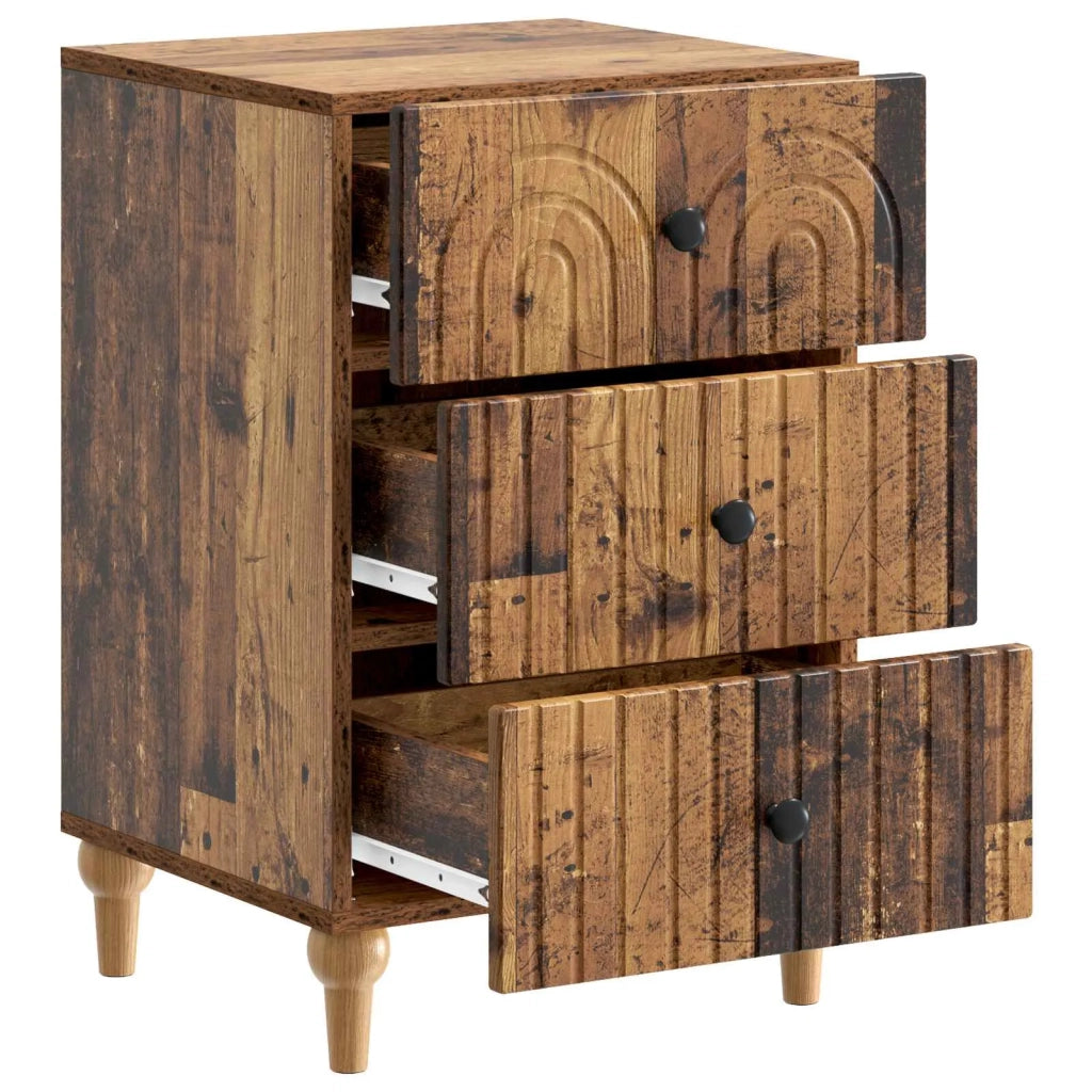 Armadio da Notte con cassetto Legno antico 43x 41 x 66,5 cm