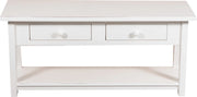 Biscottini Mobile porta tv Country in legno massello di tiglio finitura bianca anticata L110xPR40xH50 cm. Made in Italy