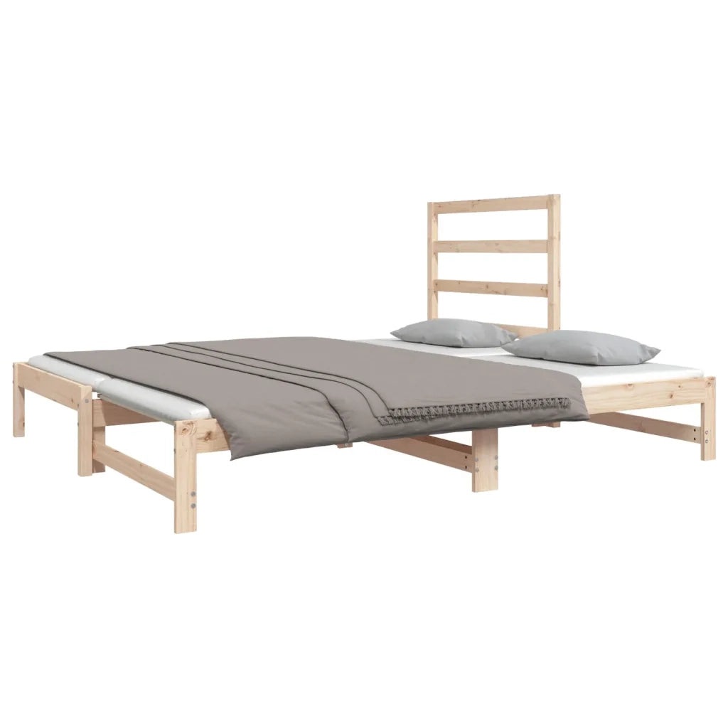 Dormeuse Estraibile 2x(90x190) cm Legno Massello di Pino
