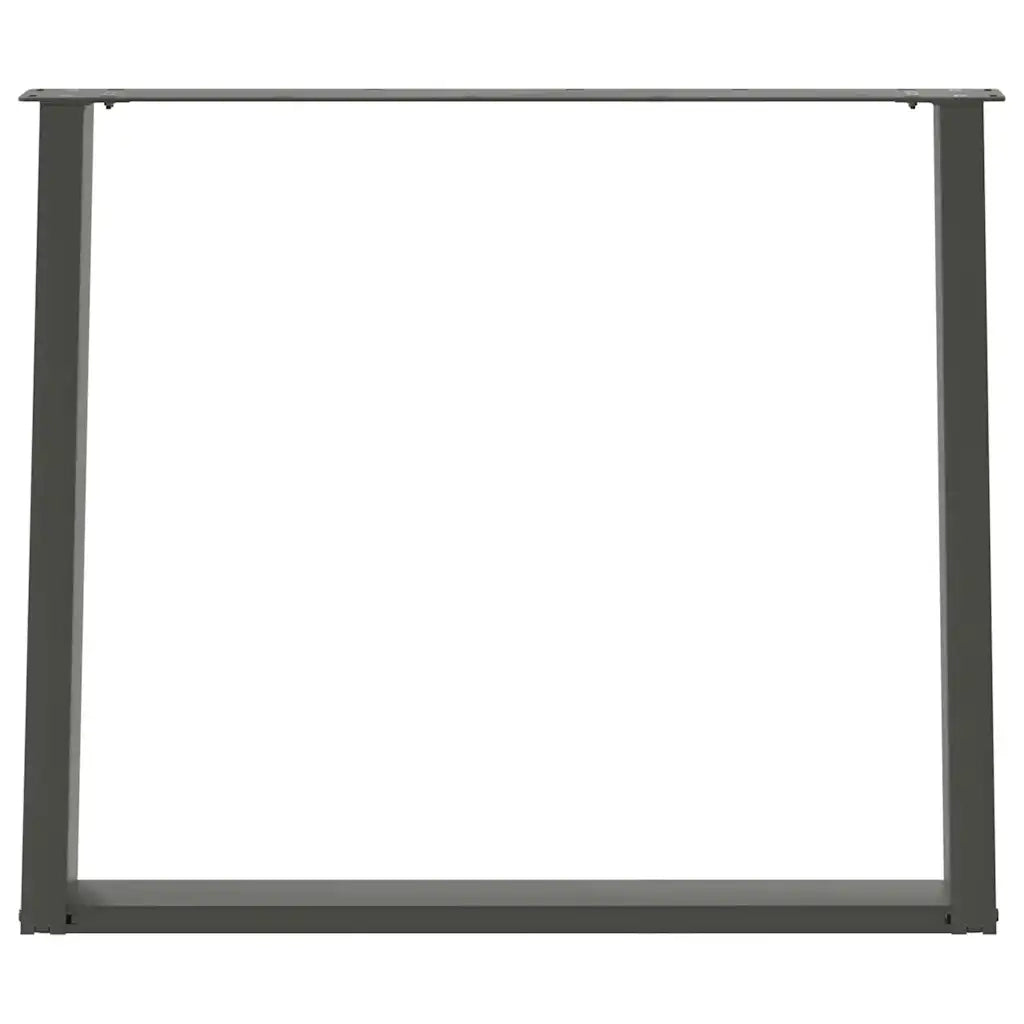 Gambe per tavolo da pranzo a forma di U 2 pz Antracite 90x(72-73) cm Acciaio 4012802