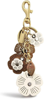 Sostituzione Portachiave con Stile Retro, Portachiave per Borsa e Portachiave in Pelle, Accessori Unici per Donne con Disegno di Fiori