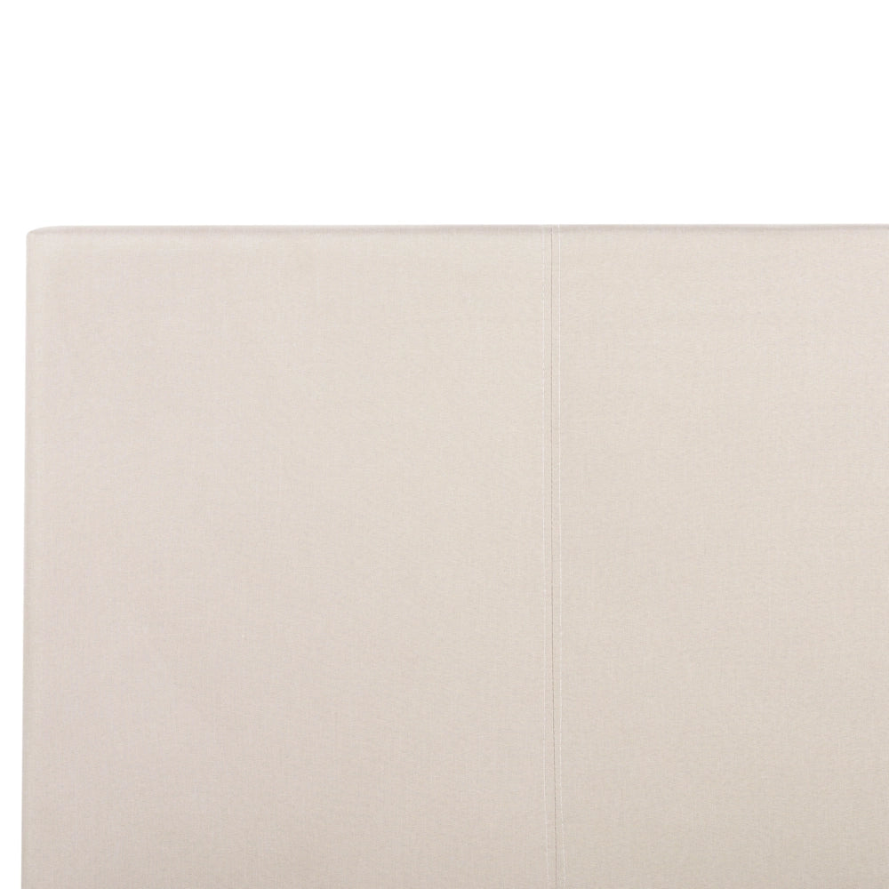 Letto matrimoniale rivestito tessuto 140 x 200 cm con rete beige e testata beige