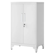Armadio per ufficio mobiletto multiuso armadio per ufficio a 2 ante 40 x 60 x 90 cm chiudibile a chiave acciaio per ufficio/soggiorno nero 12_0004832