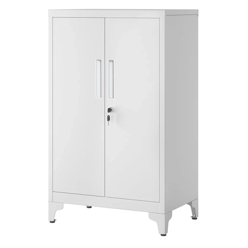 Armadio per ufficio mobiletto multiuso armadio per ufficio a 2 ante 40 x 60 x 90 cm chiudibile a chiave acciaio per ufficio/soggiorno nero 12_0004832