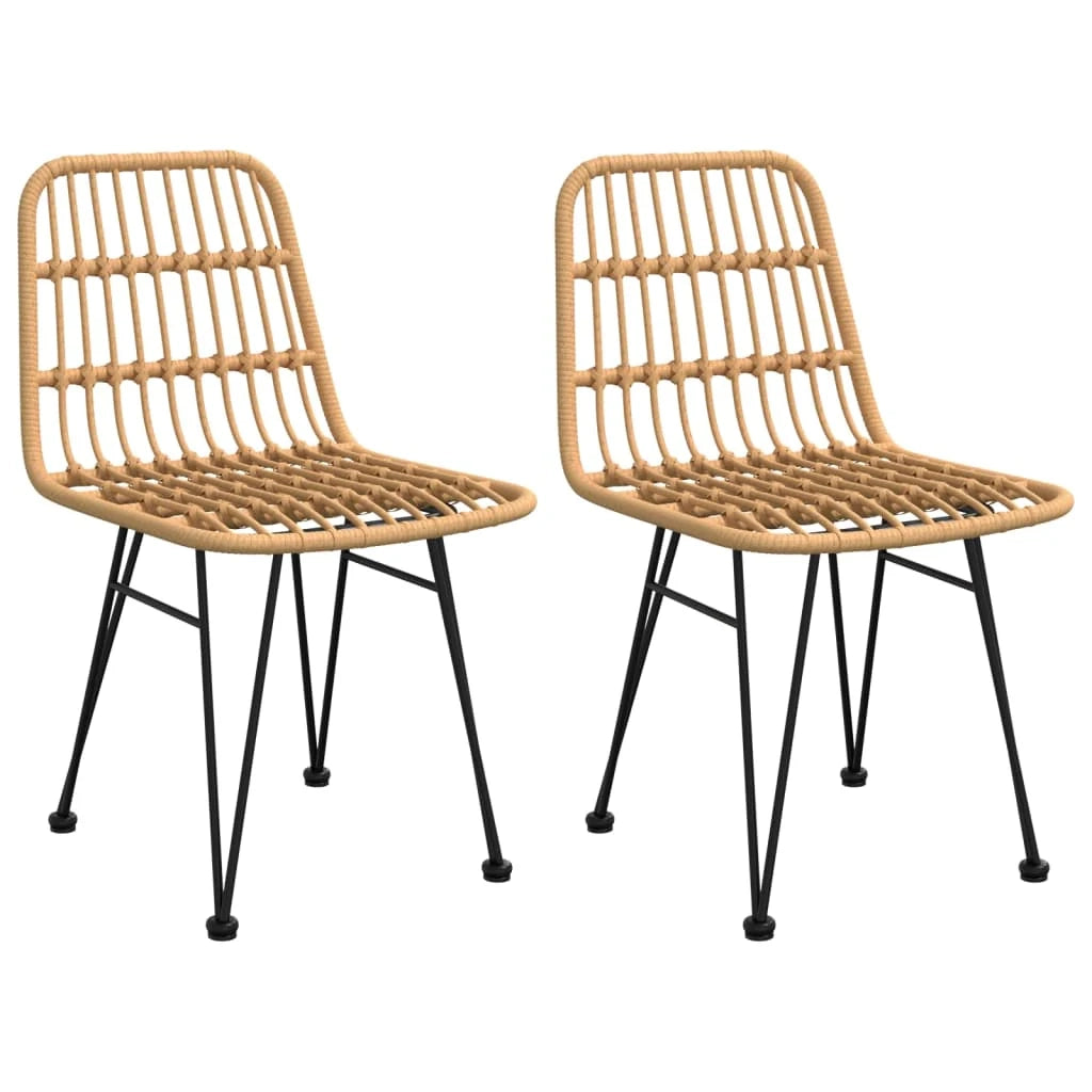Set da pranzo da giardino per esterni 3 pezzi in resina intrecciata 02_0013683