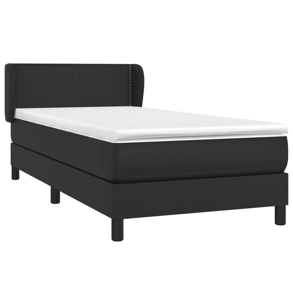 Giroletto a Molle con Materasso Nero 100x200 cm in Similpellecod mxl 98101