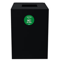 Contenitore per Raccolta Differenziata Capacità 100 L con Etichette 45x50x80 cm in Acciaio Verniciato Antracite