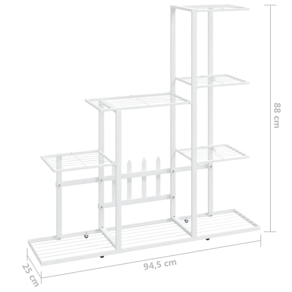 Portavasi fioriera 94,5 x 25 x 88 cm metallo bianco 02_0045168