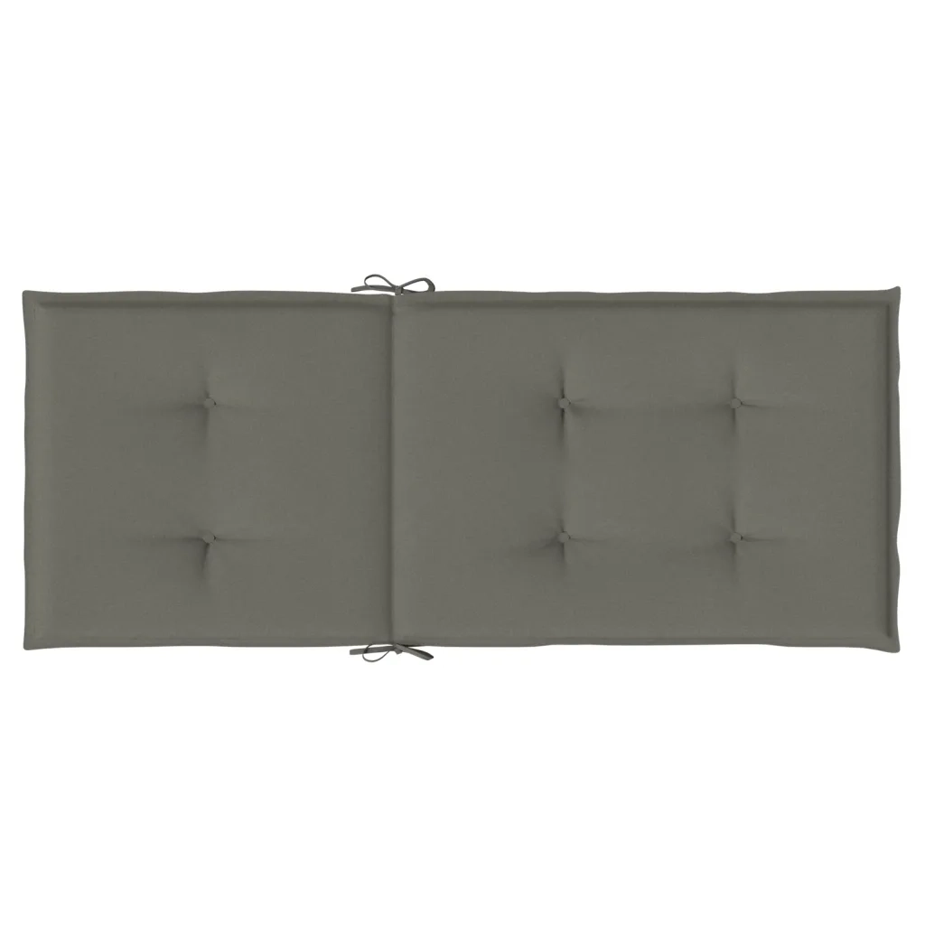 Cuscini Sedia Schiena Alta 4 Grigio MÃ©lange 120x50x4 Tessuto