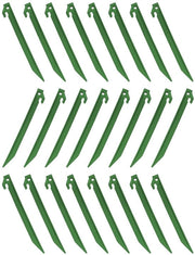 Stake per foro per terra da giardino, 24 pezzi, 230 mm, plastica, piede antiscivolo, progettazione robusta, per uso esterno, avviso di sicurezza, piastra di ancoraggio