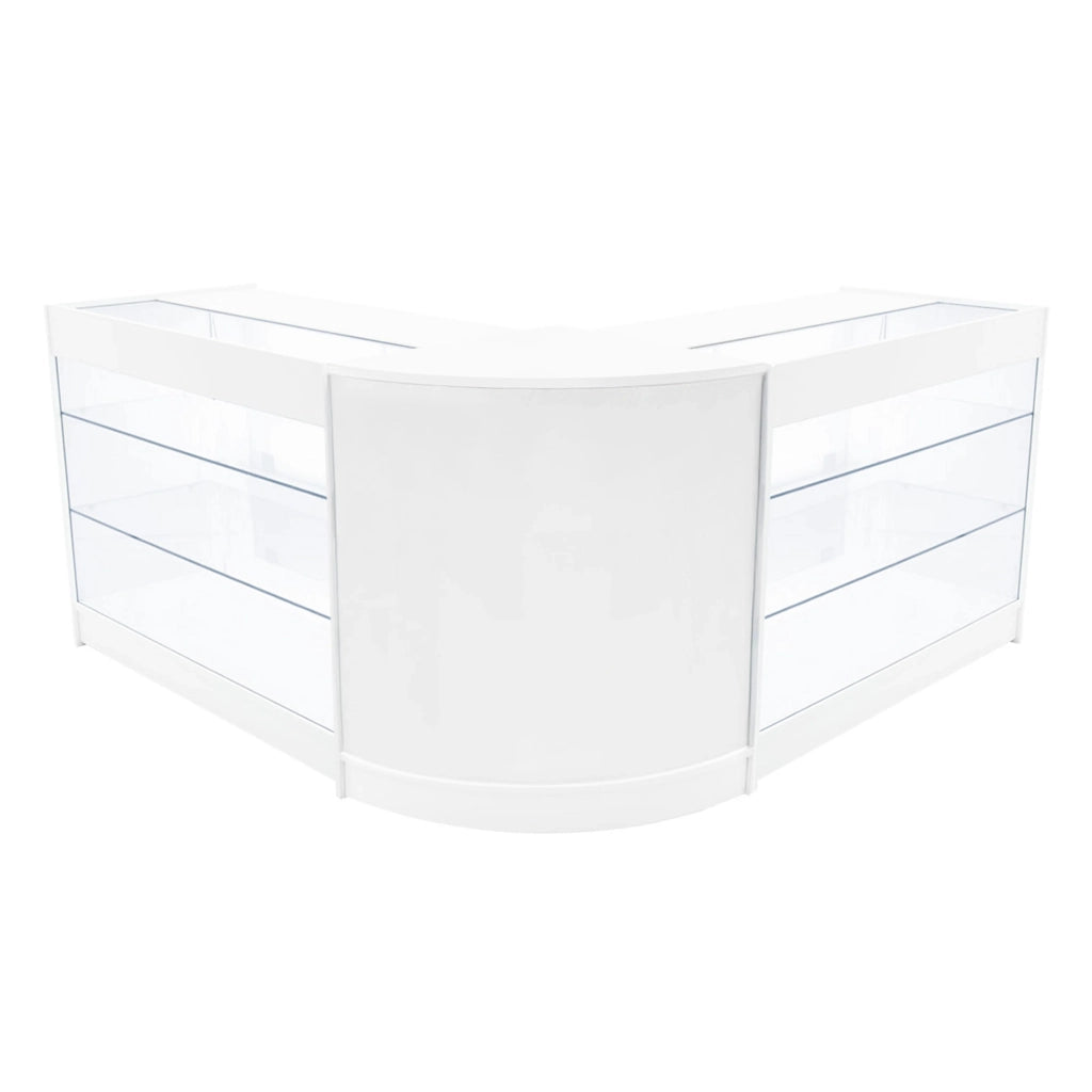 Set Banconi Bianco Helios LED K1200 CM60 con Serratura e Vetrina Espositiva