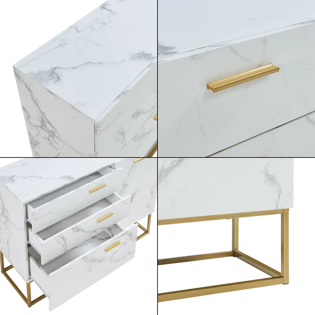 Credenza cassettiera mobile contenitore per soggiorno ingresso camera da letto 75 x 100 x 35 cm truciolare bianco 03_0009033