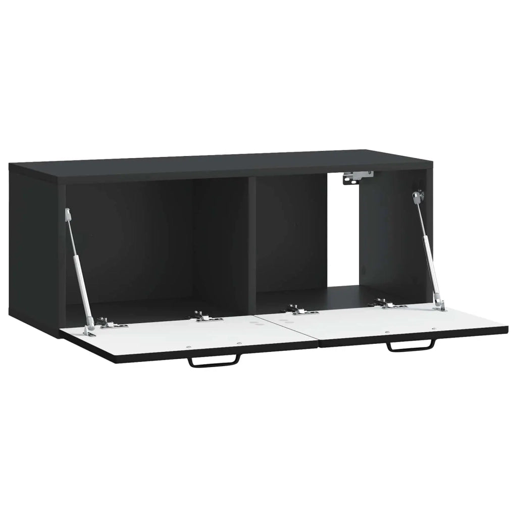 Mobile Porta TV da Muro Nero 78,5 x 31 x 30 cm 899396