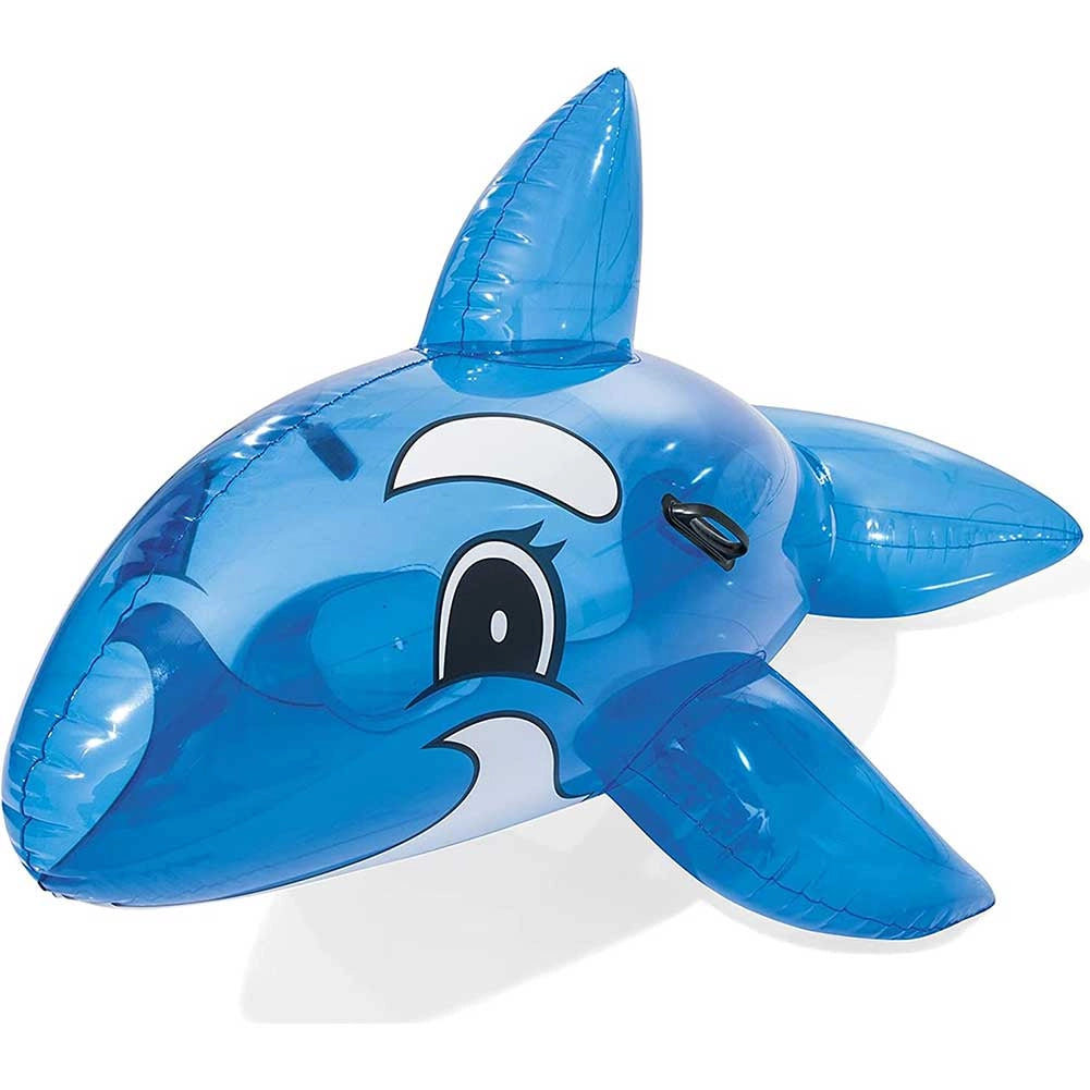 Balenottera Cavalcabile Gioco Gonfiabile Bambini 157x94cm Mare Piscina Spiaggia