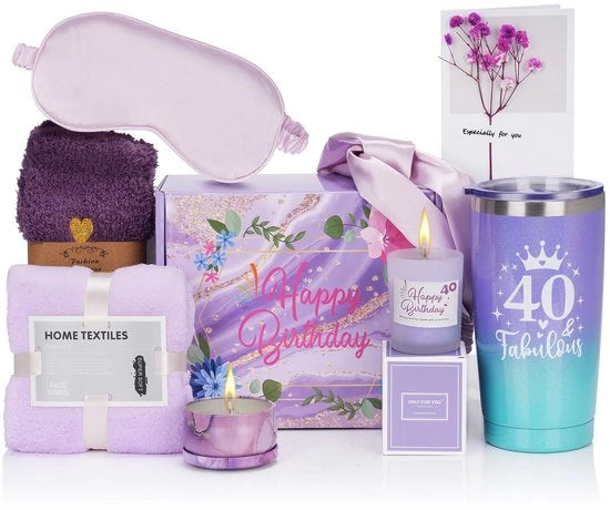 Gioielli personalizzati per il 40° compleanno per donne, set di benessere per amica, sorella, madre, regalo per il 40° compleanno di donne