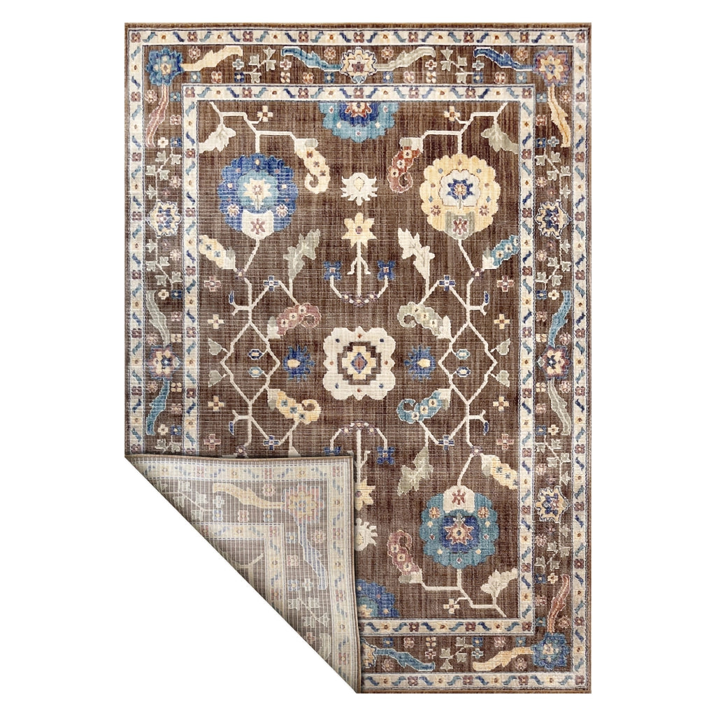 Latadami, Tappeto Punti 640.000 m2 Altezza Pelo 6 mm 100% Polipropilene, 190x133 cm Marrone