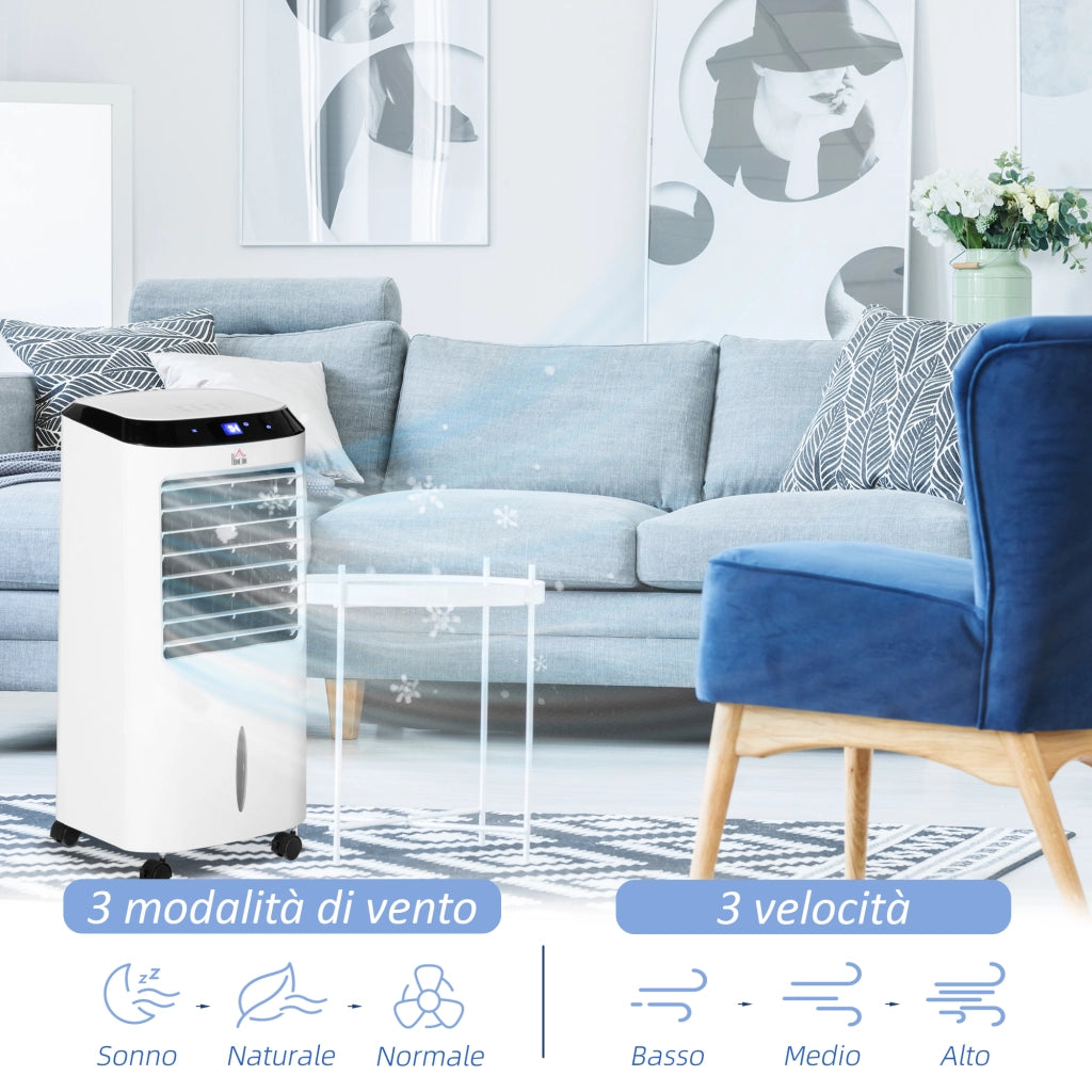 Raffrescatore 4 in 1 con Umidificatore ¨C zephmum ¨C Bianco e Nero 38.2x31.6x76 cm