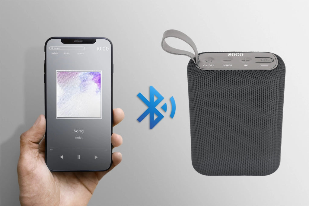 Altoparlante Bluetooth portatile 5W, autonomia 3 ore, ricarica USB-C, cassa wireless compatta con maniglia - SOGO