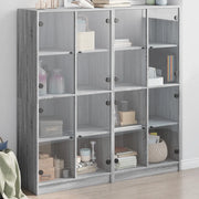 Libreria Ante Grigio Sonoma 136x37x142 cm in Legno Multistratocod mxl 111334