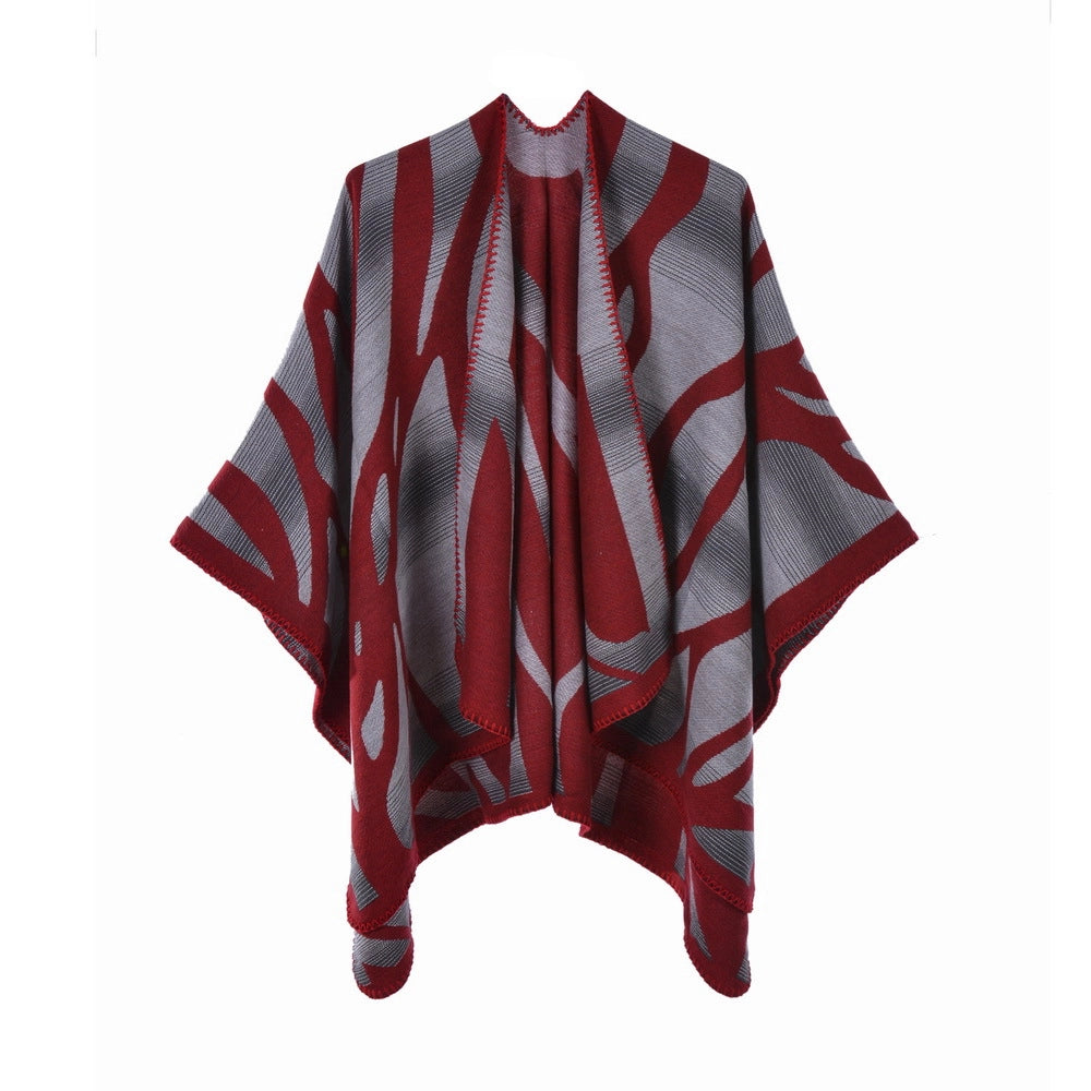 Sciarpa/stola da donna, classica stampa zebrata, mantellina con spacco, elegante e semplice, calda coperta.