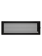 Griglia di ventilazione per camino 17x49 nera con tapparelle avvolgibili