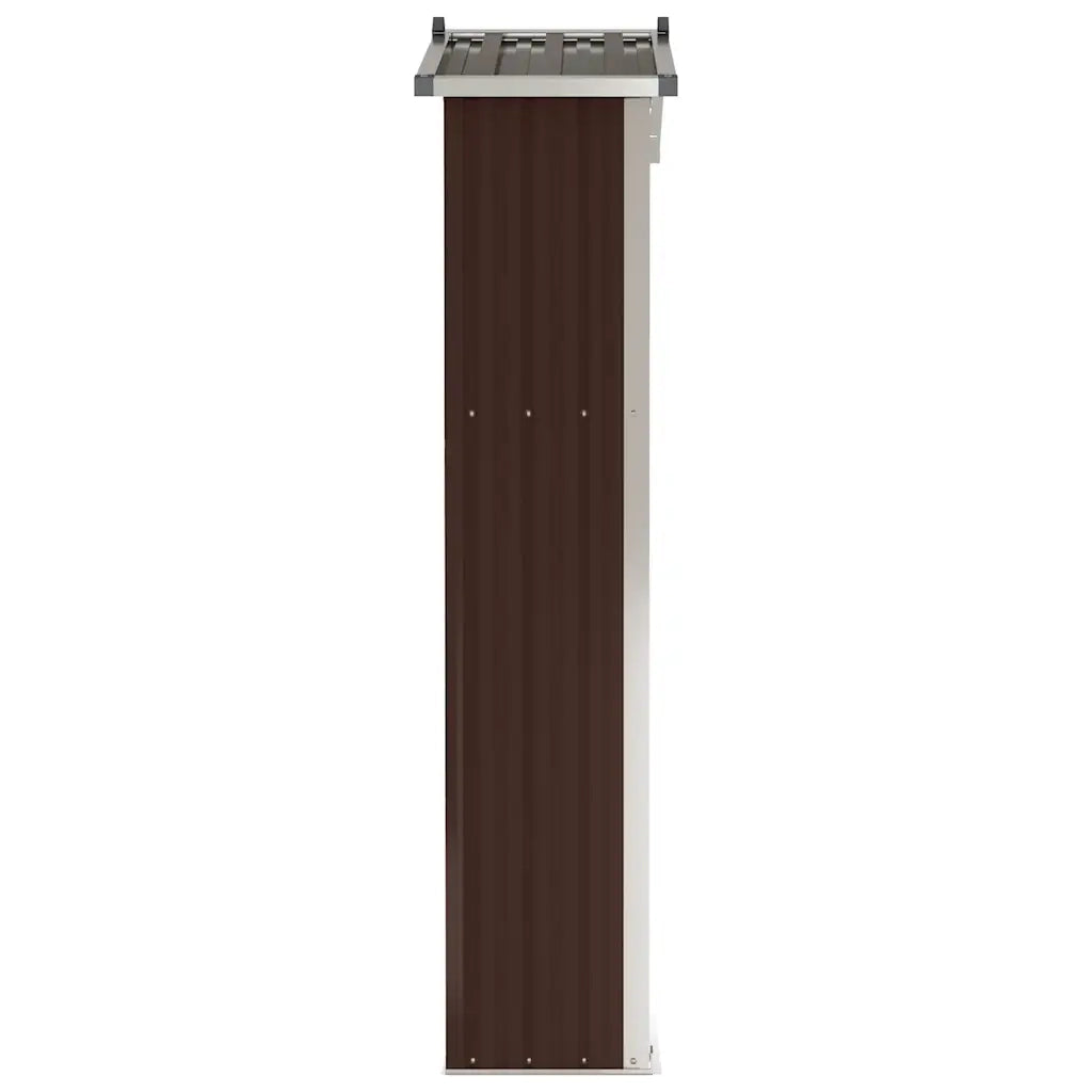Capanno da Giardino Marrone 116x45x175 cm in Acciaio Zincato 46304