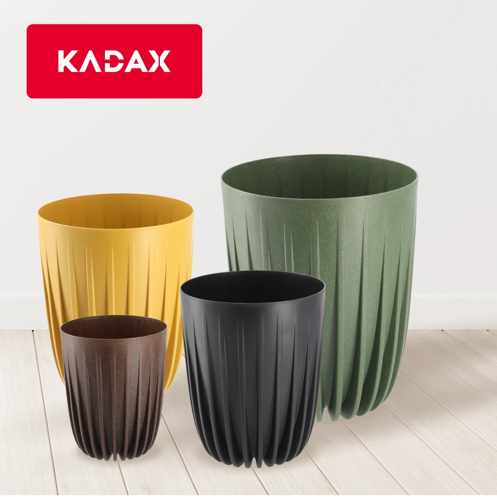 Vaso da fiori KADAX con inserto, 30x36 cm, rotondo, con coperchio in plastica.