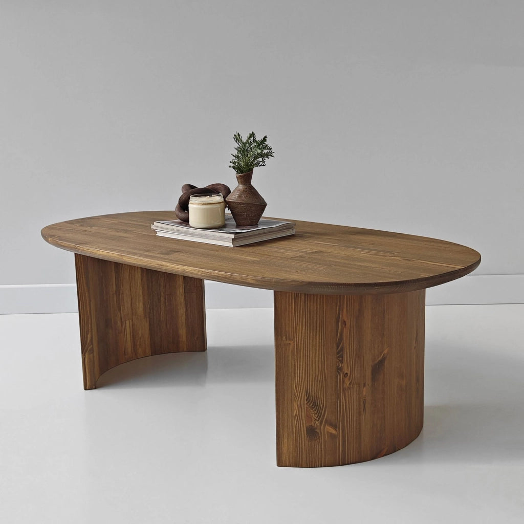 Tavolino in legno "Hudson" - 120 x 60 x 40 cm - Marrone