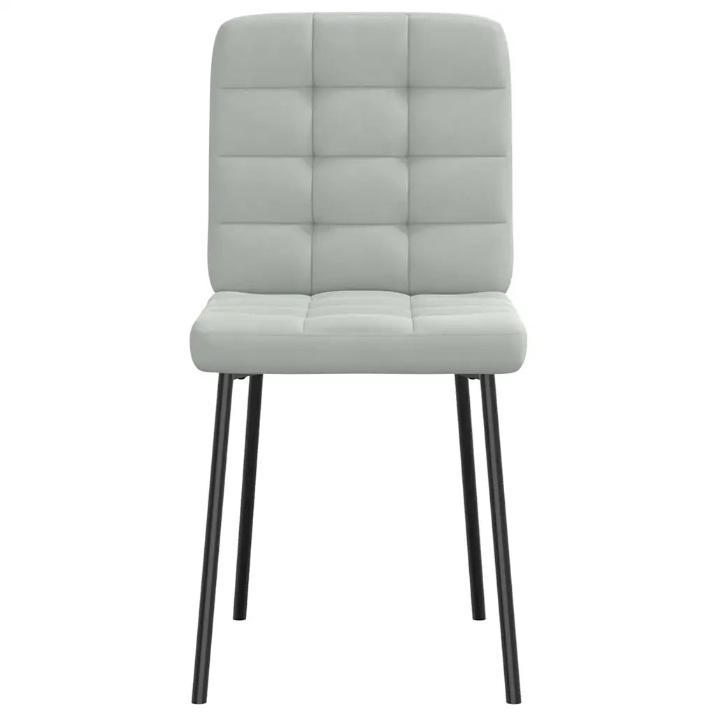 Sedie da Pranzo 2 pz Grigio Chiaro in Velluto 4101080