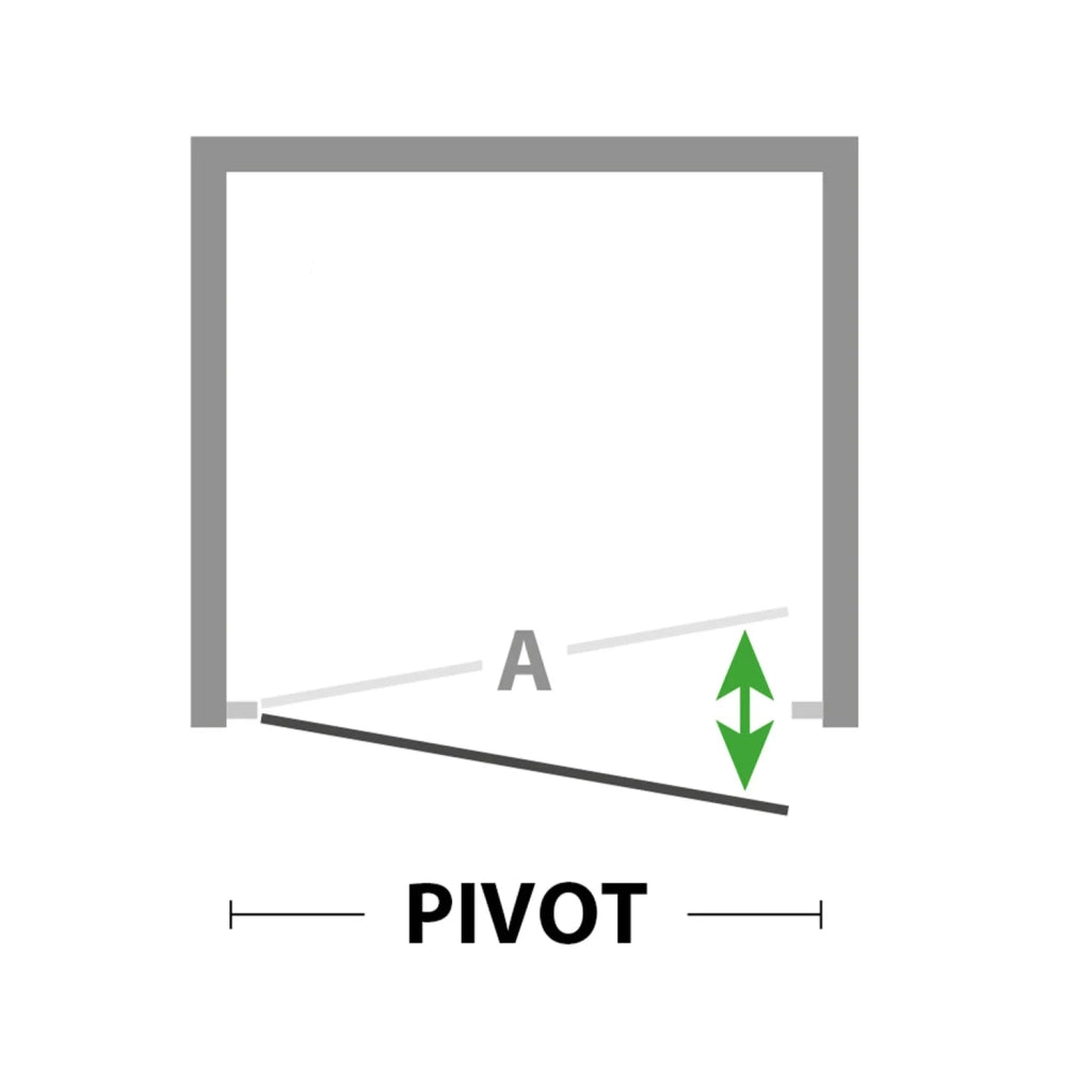 Porta doccia pivot 100 CM H 190 in Acrilico mod. Sigma