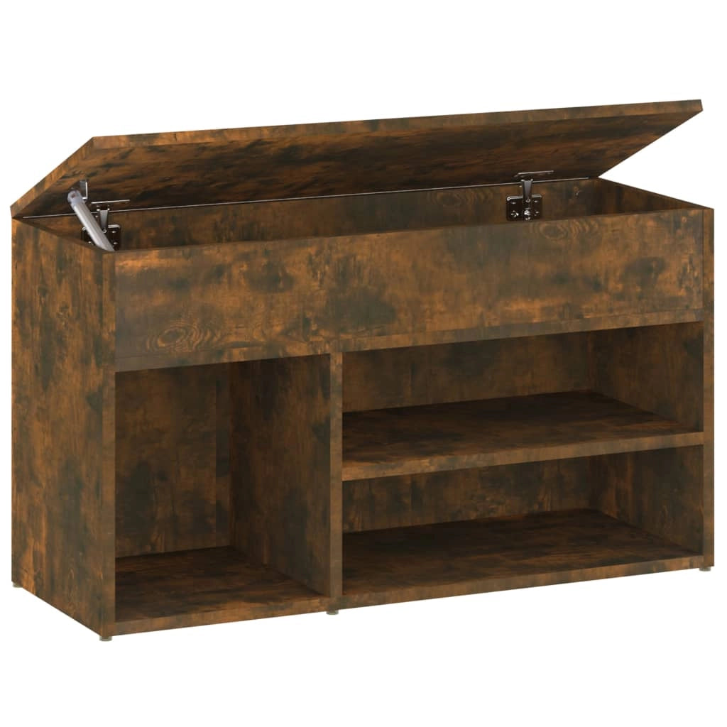 Panca portascarpe/stivali cassettiera scaffale mobiletto portaoggetti per ingresso 80 x 30 x 45 cm legno ingegnerizzato marrone 02_0022921