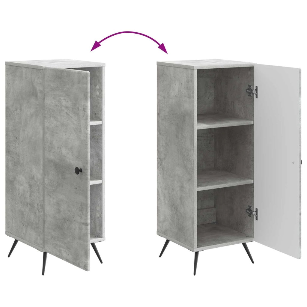 Credenza Grigio Cemento 33 x 34,5 x 90 cm Legno ingegnerizzato